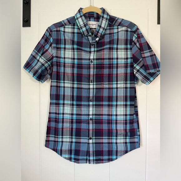 Goodfellow & Co Casual Button Down Shirt Blue and Red - Picture 1 of 3